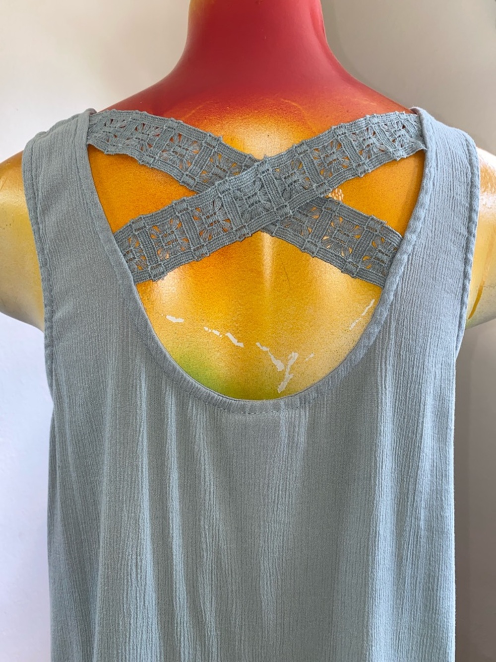 Knox Rose light blue blouse with rose gold embroidery - Picture 8 of 10